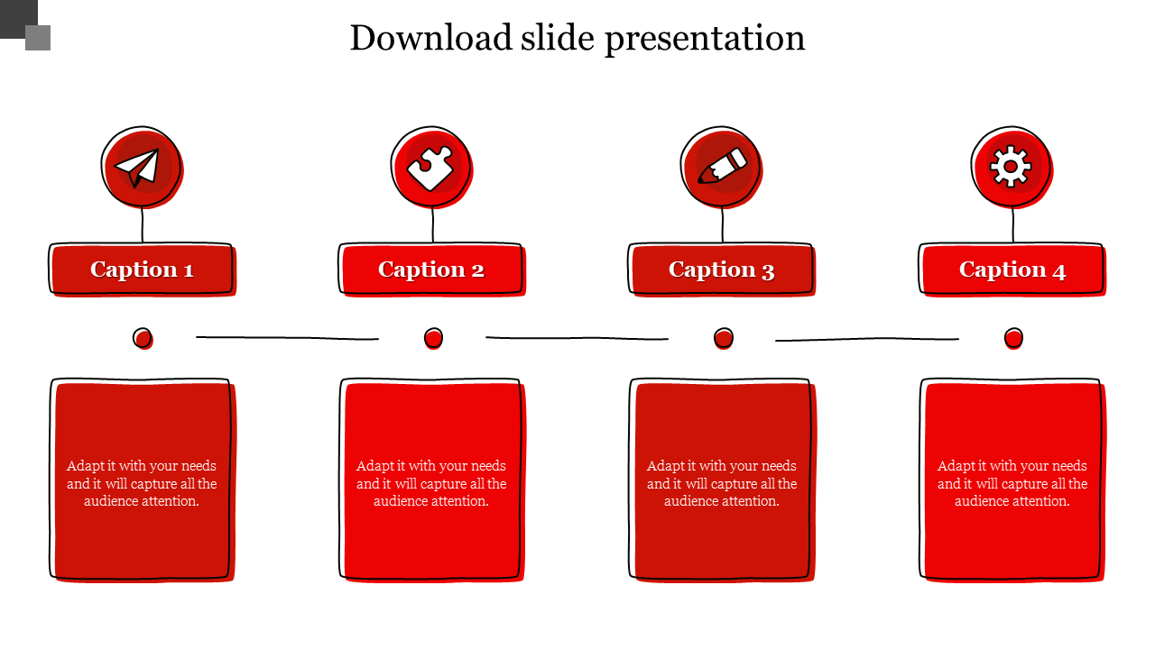 Free - Download Slide Presentation Template Design 4-Node